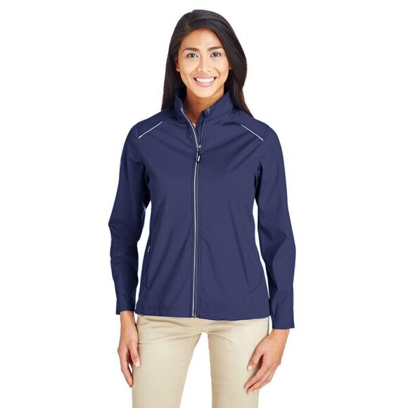 Core365 Ladies Techno Lite Three Layer Knit Tech Shell Zip up Size‎ Medium Blue - Picture 1 of 8